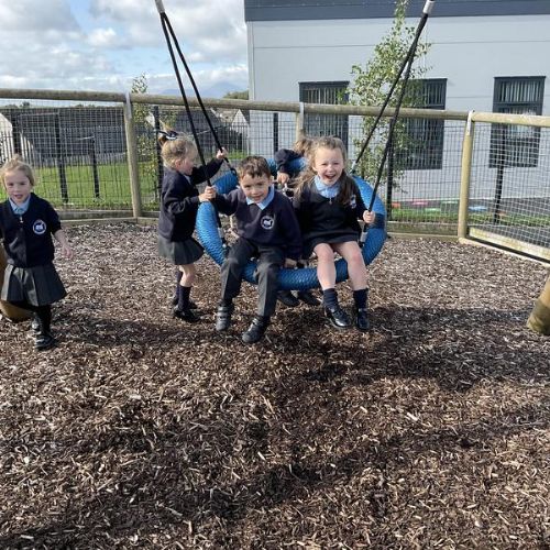 In P1A, we have been making use of our outdoor play areas while getting to know our new school environment!