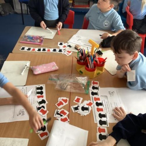 P4A have been learning to problem solve by identifying and continuing a pattern.