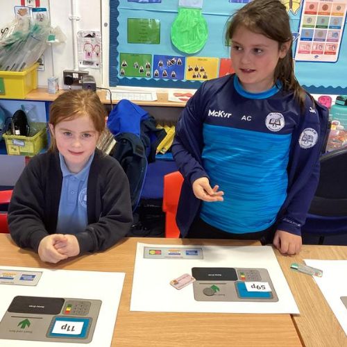 P4A took part in some fun practical learning activities today to practice making amounts of money using the least amount of coins possible!