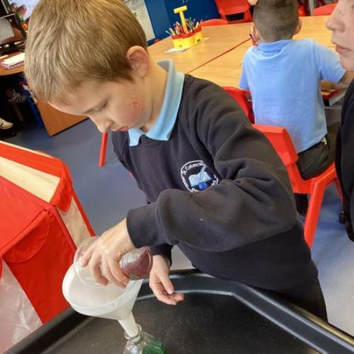 To celebrate Roald Dahl day this year P4 had a go at making potions inspired by their class novel, George's Marvelous Medicine!