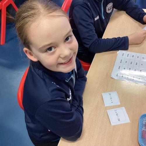 Learning to check answers using multiplication and division fact families
