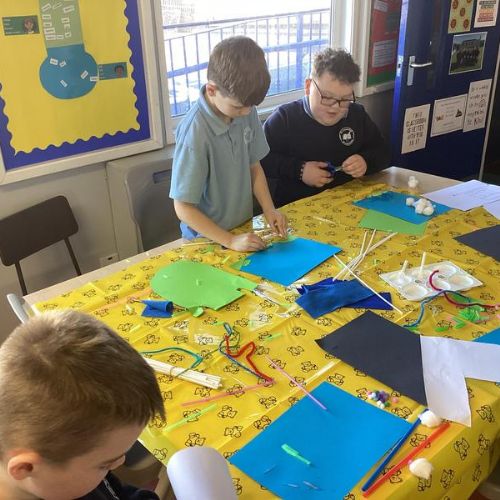 This week we created our own art work using different materials and textiles to showcase our favourite fairy tales!