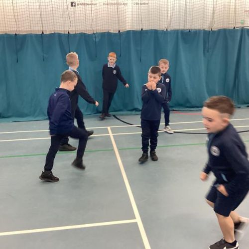 We worked with other classes in the school to explore movements linked to Olympic sports before looking at one of the sports in more detail.