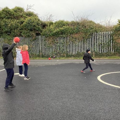 PE today looked at the skills associated with dodgeball.