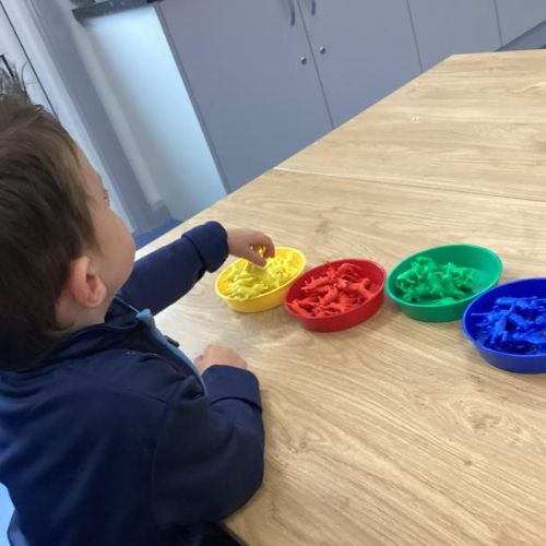 We can sort objects by colour!