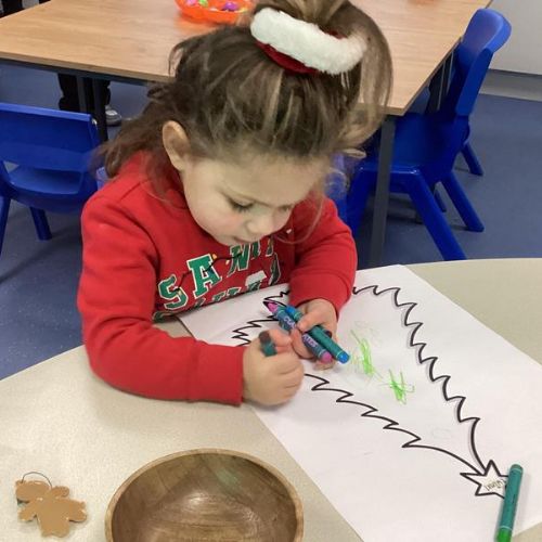 We are practicing our fine motor skills through Christmas colouring.​​​​​​​