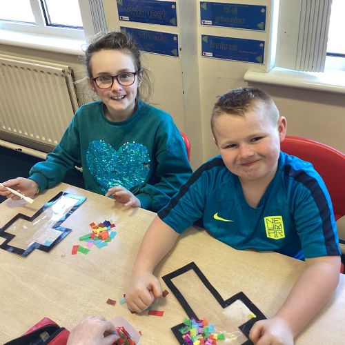 Stained glass crosses