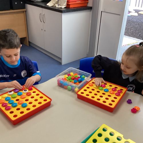 We are learning through table-top play activities