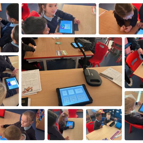 Creating our digital phonics book.