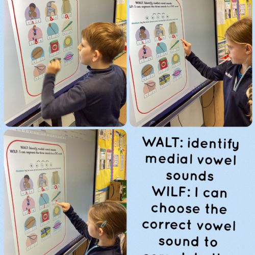 Medial vowel sounds