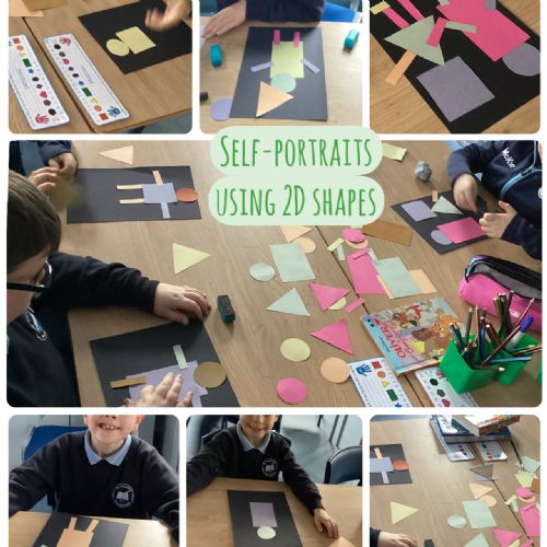 Creating self-portraits using 2D shapes